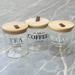 Glass Spice Jar Set - 3 Pcs